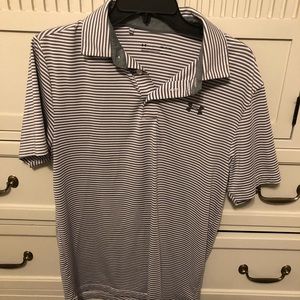 Under Armour polo. Small. Grey/White